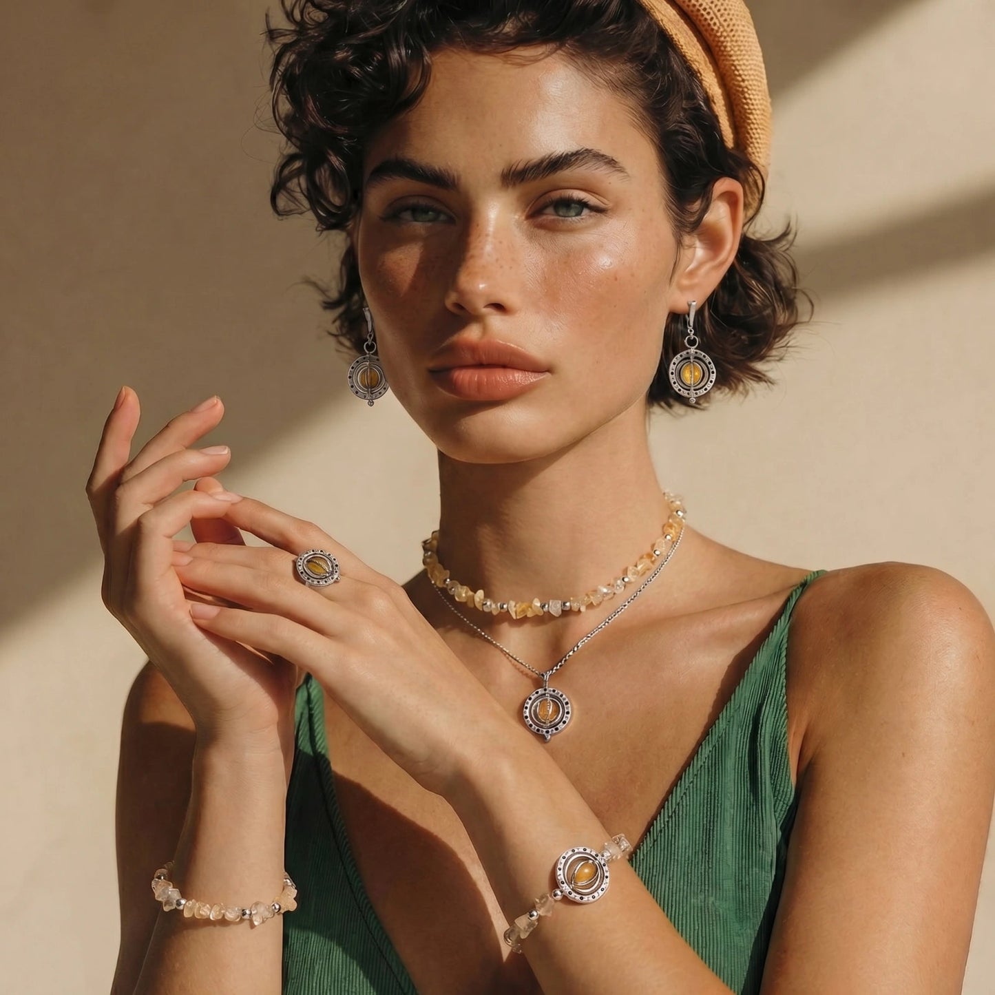Cosmic Citrine Jewelry Set Luxunae
