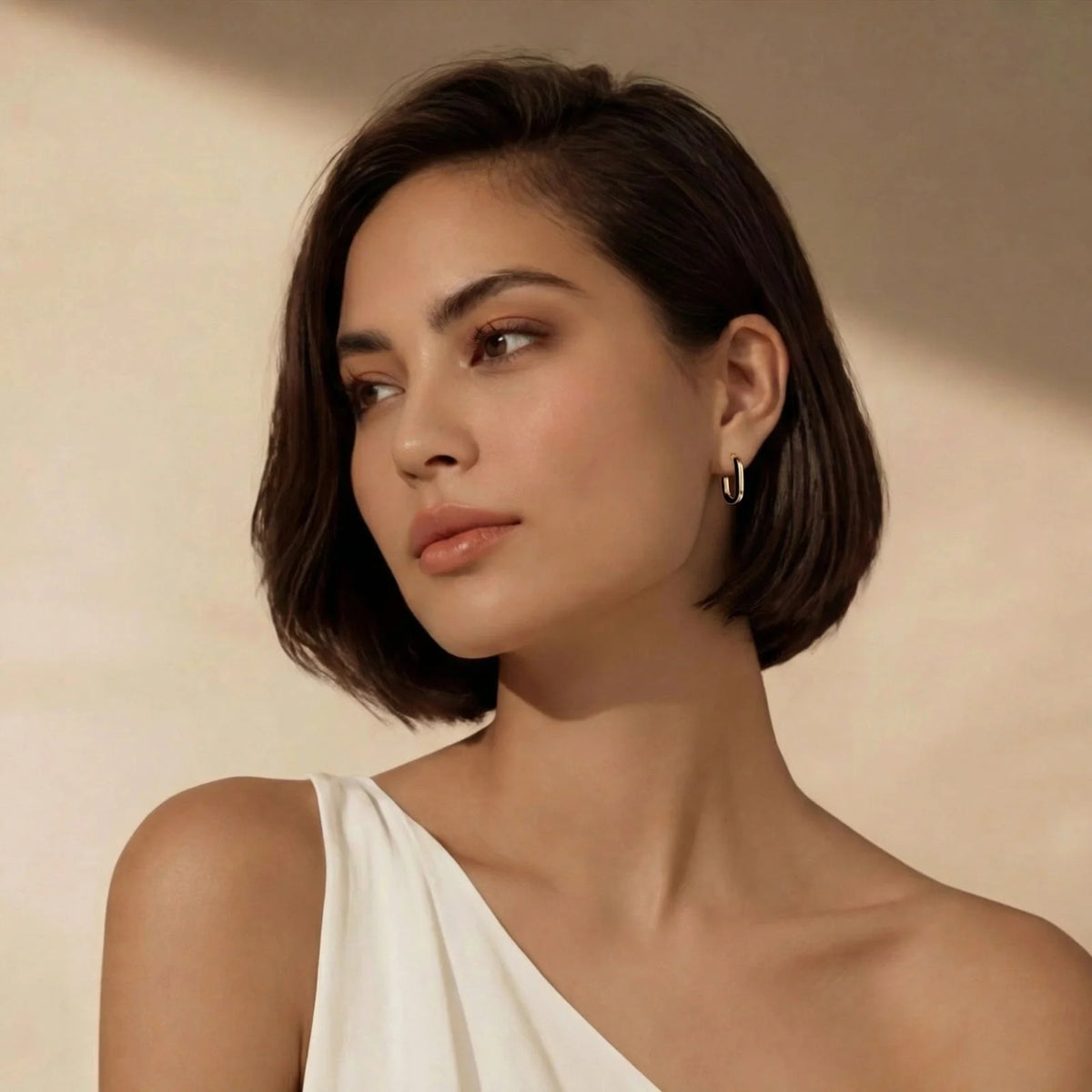 Contrast Hoop Earrings Luxunae