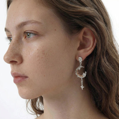 Celestial Moon Star Earrings Luxunae