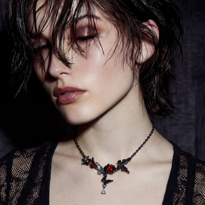 Gothic Rose Vine Necklace Luxunae