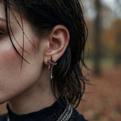 Blood Moon Dagger Earrings Luxunae