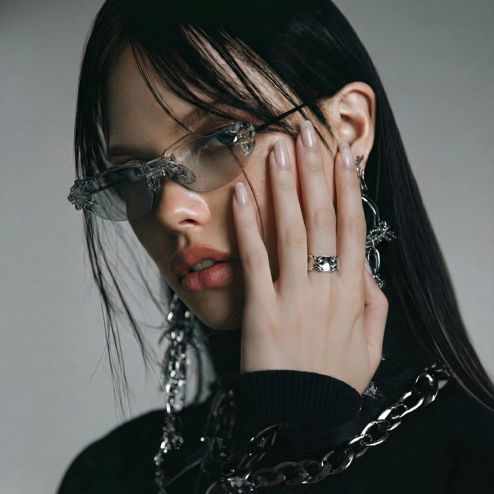 Chain Bridge Cuff Ring Luxunae