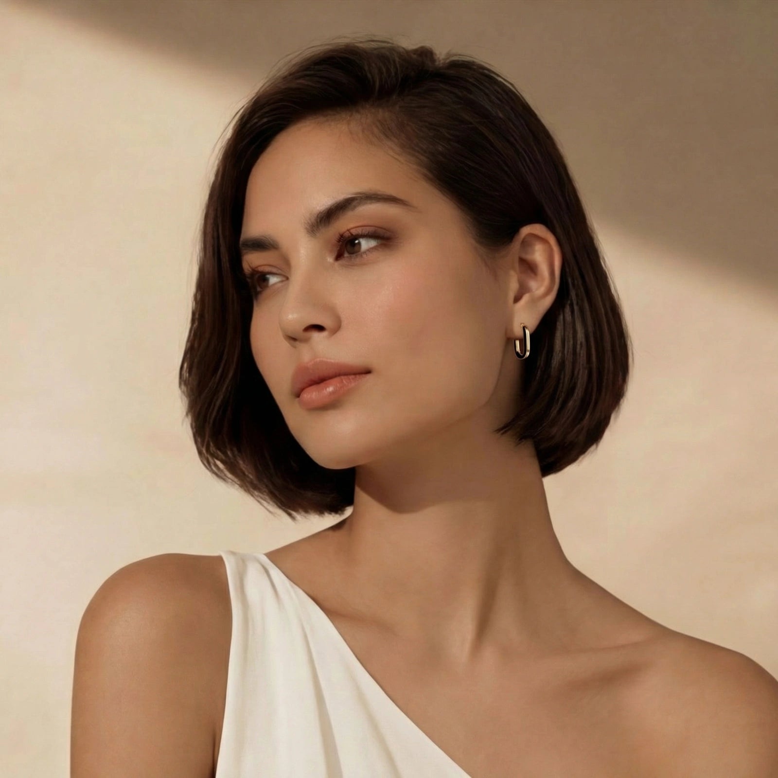 Contrast Hoop Earrings Luxunae