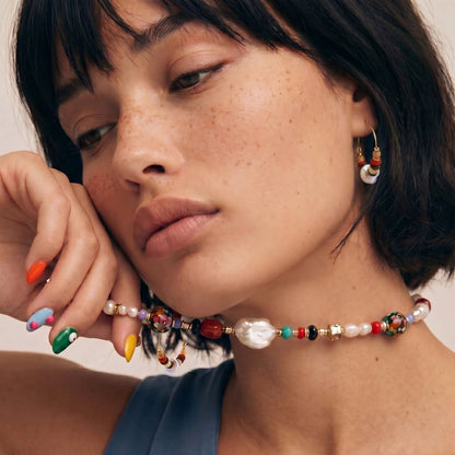 Bohemian Pearl Stack Earrings Luxunae